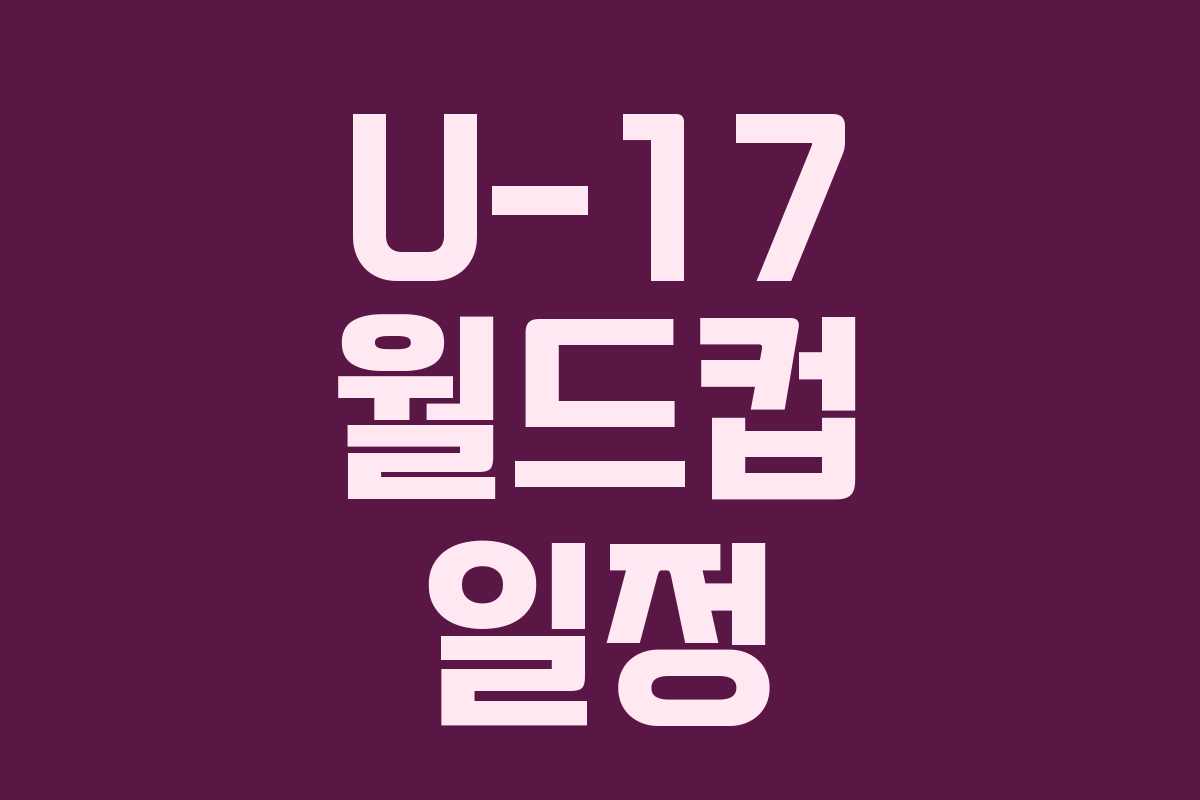 U-17 월드컵 일정