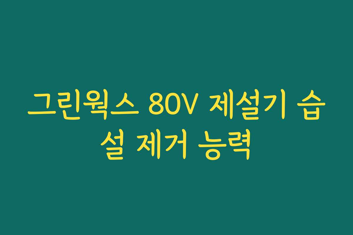 그린웍스 80V 제설기 습설 제거 능력