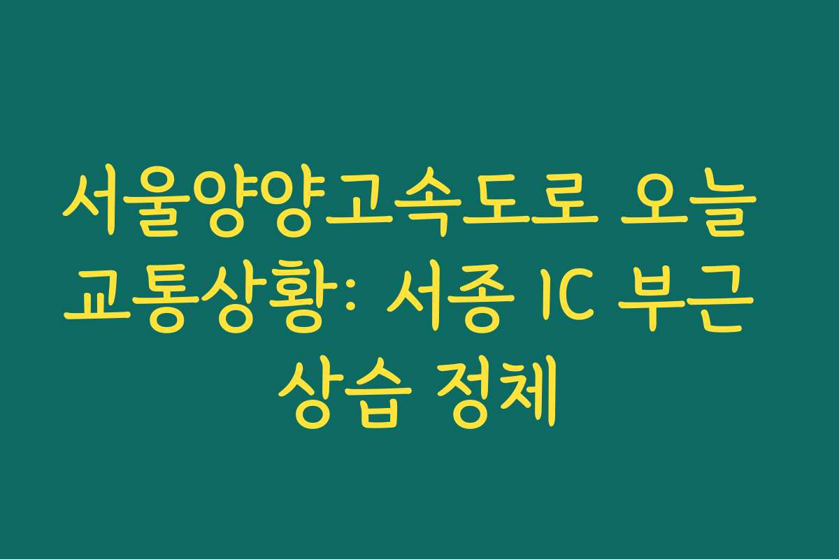 서울양양고속도로 오늘 교통상황: 서종 IC 부근 상습 정체 서울양양고속도로 오늘 교통상황: 서종 IC 부근 상습 정체