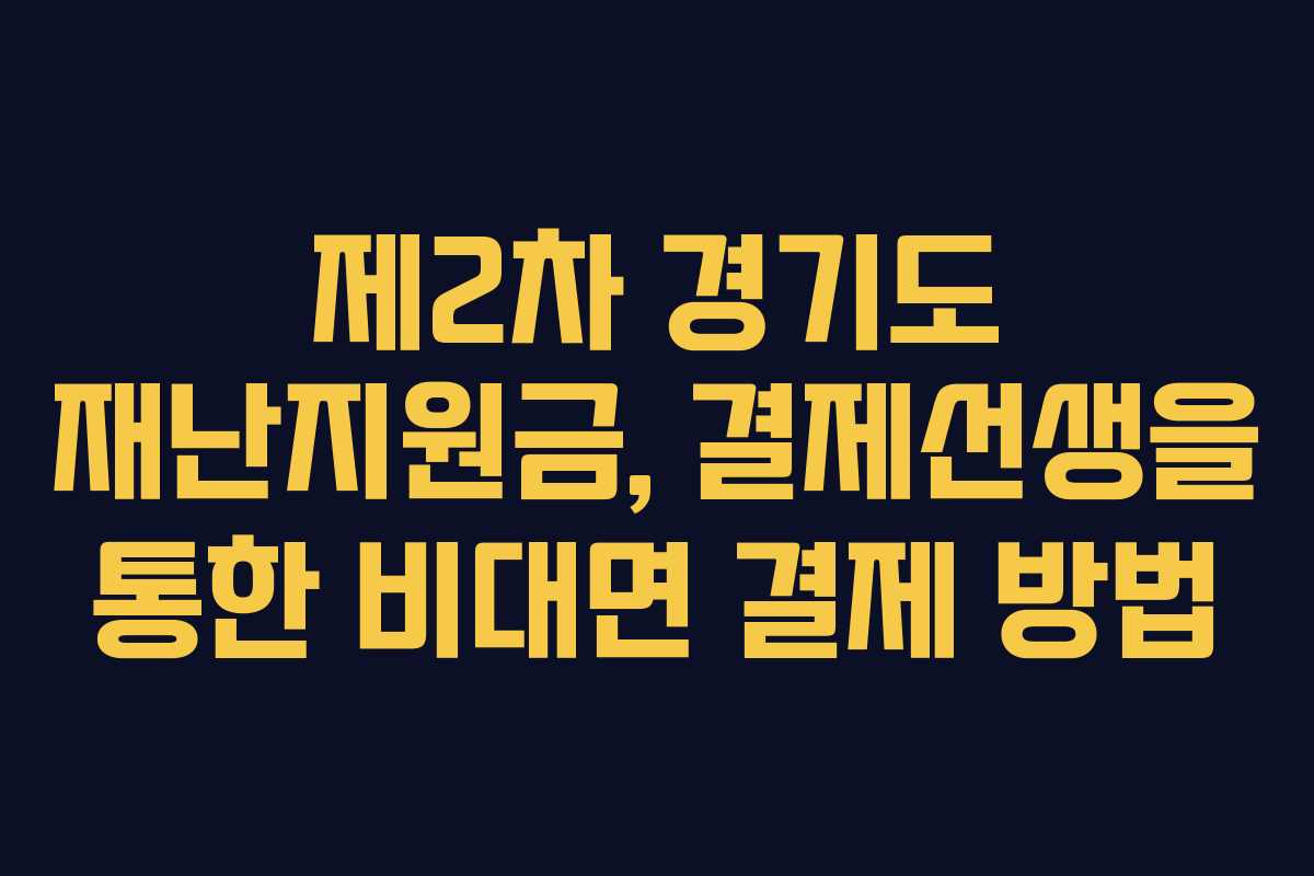 제2차 경기도 재난지원금, 결제선생을 통한 비대면 결제 방법