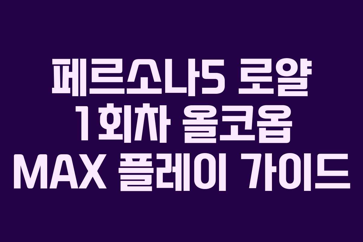 페르소나5 로얄 1회차 올코옵 MAX 플레이 가이드 페르소나5 로얄 1회차 올코옵 MAX 플레이 가이드