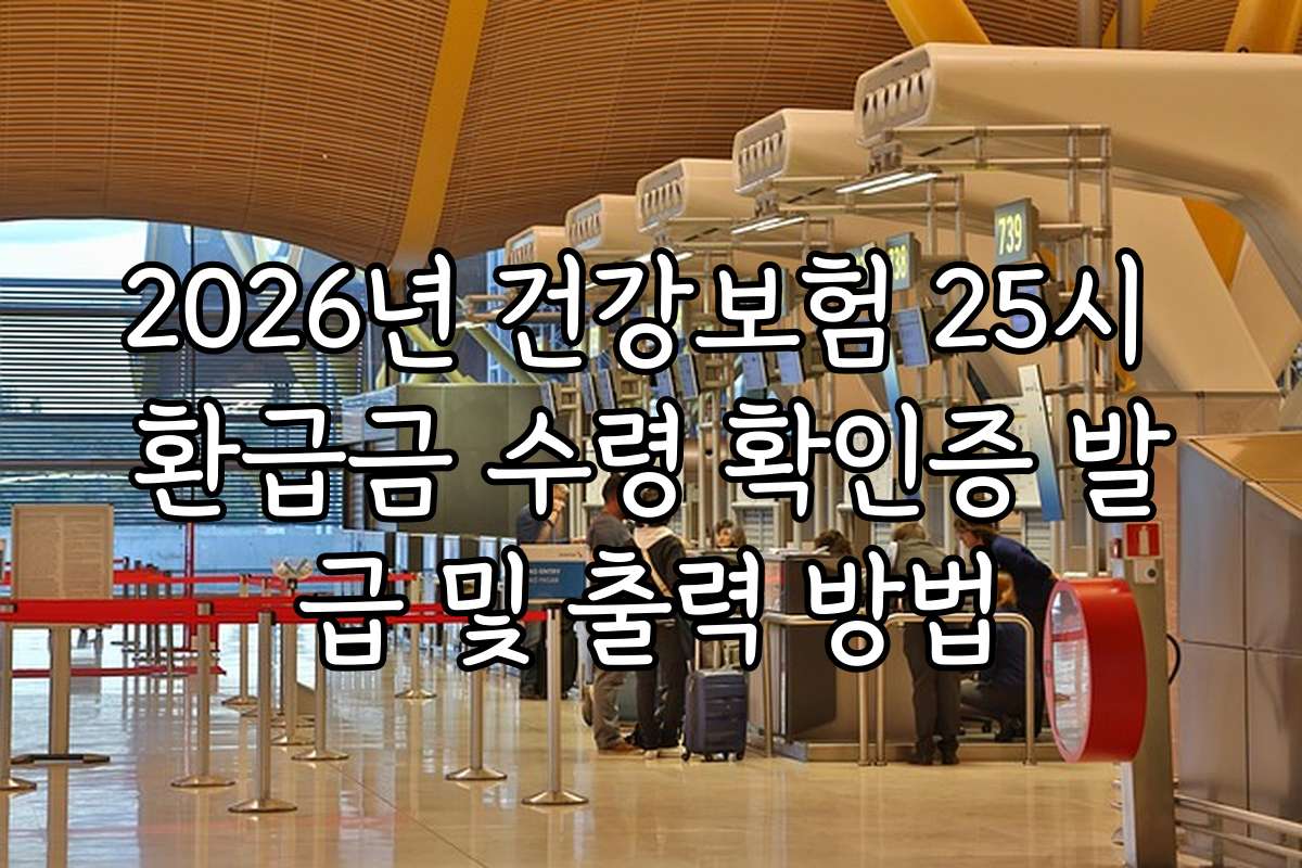 2026년 건강보험 25시 환급금 수령 확인증 발급 및 출력 방법