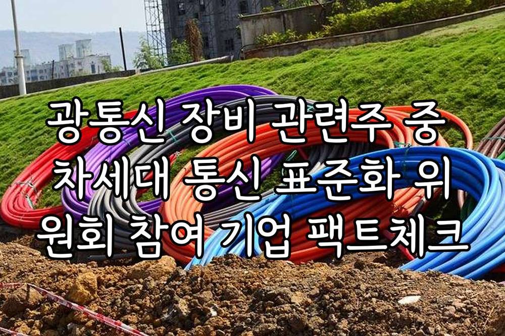 광통신 장비 관련주 중 차세대 통신 표준화 위원회 참여 기업 팩트체크