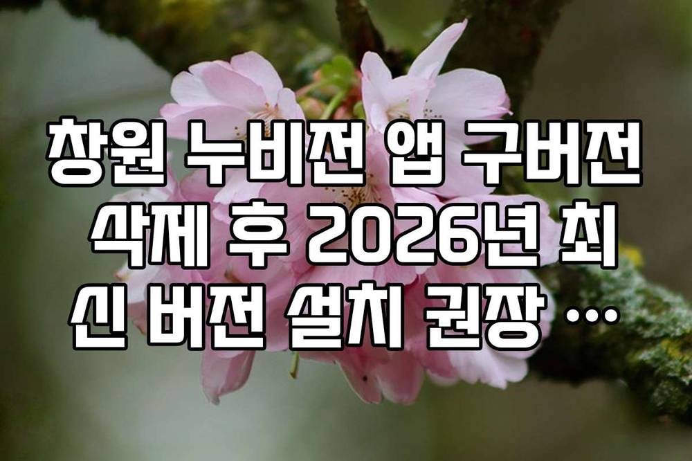 창원 누비전 앱 구버전 삭제 후 2026년 최신 버전 설치 권장 이유