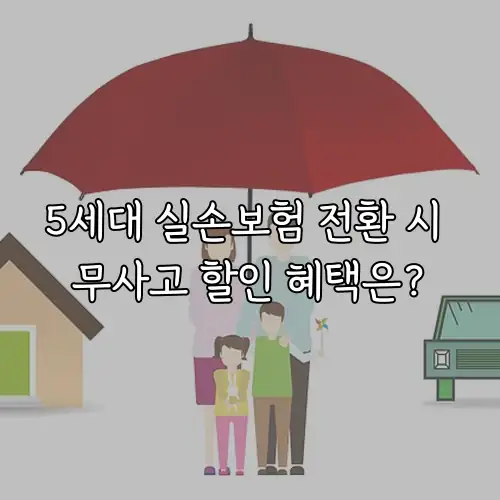5세대 실손보험 전환 시 무사고 할인 혜택은?