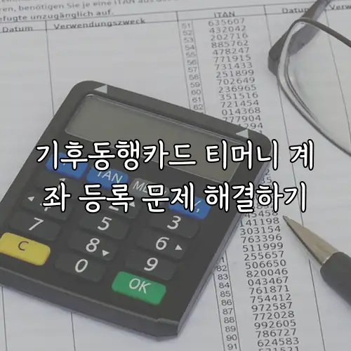 기후동행카드 티머니 계좌 등록 문제 해결하기