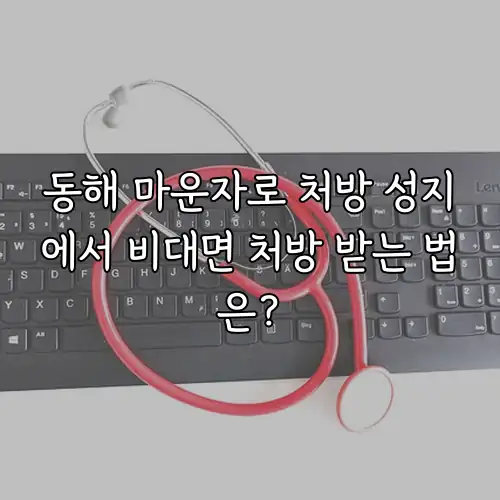 동해 마운자로 처방 성지에서 비대면 처방 받는 법은?