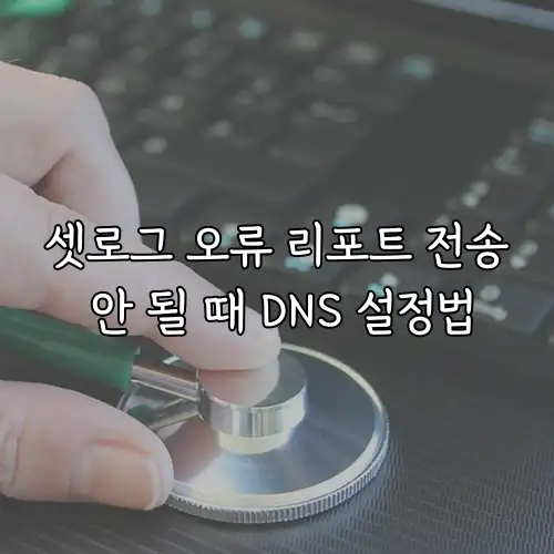셋로그 오류 리포트 전송 안 될 때 DNS 설정법