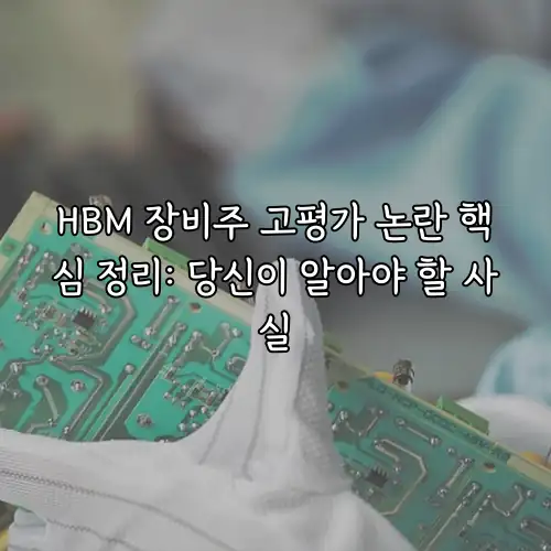 HBM 장비주 고평가 논란 핵심 정리: 당신이 알아야 할 사실