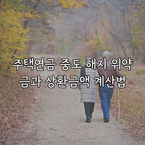 주택연금 중도 해지 위약금과 상환금액 계산법