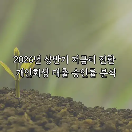 2026년 상반기 저금리 전환 개인회생 대출 승인률 분석
